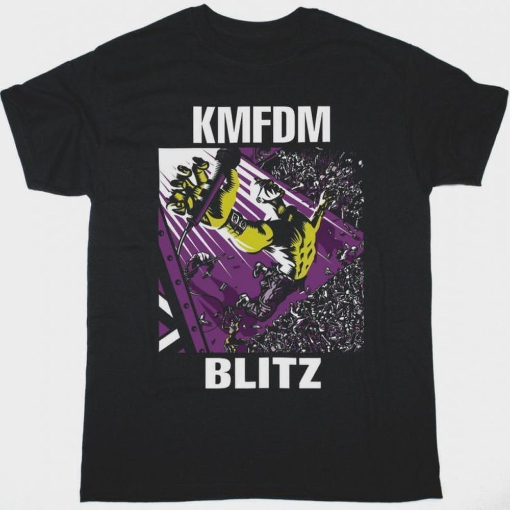Kmfdm Blitz Industrial Rock Retro New Black Fan T-Shirt